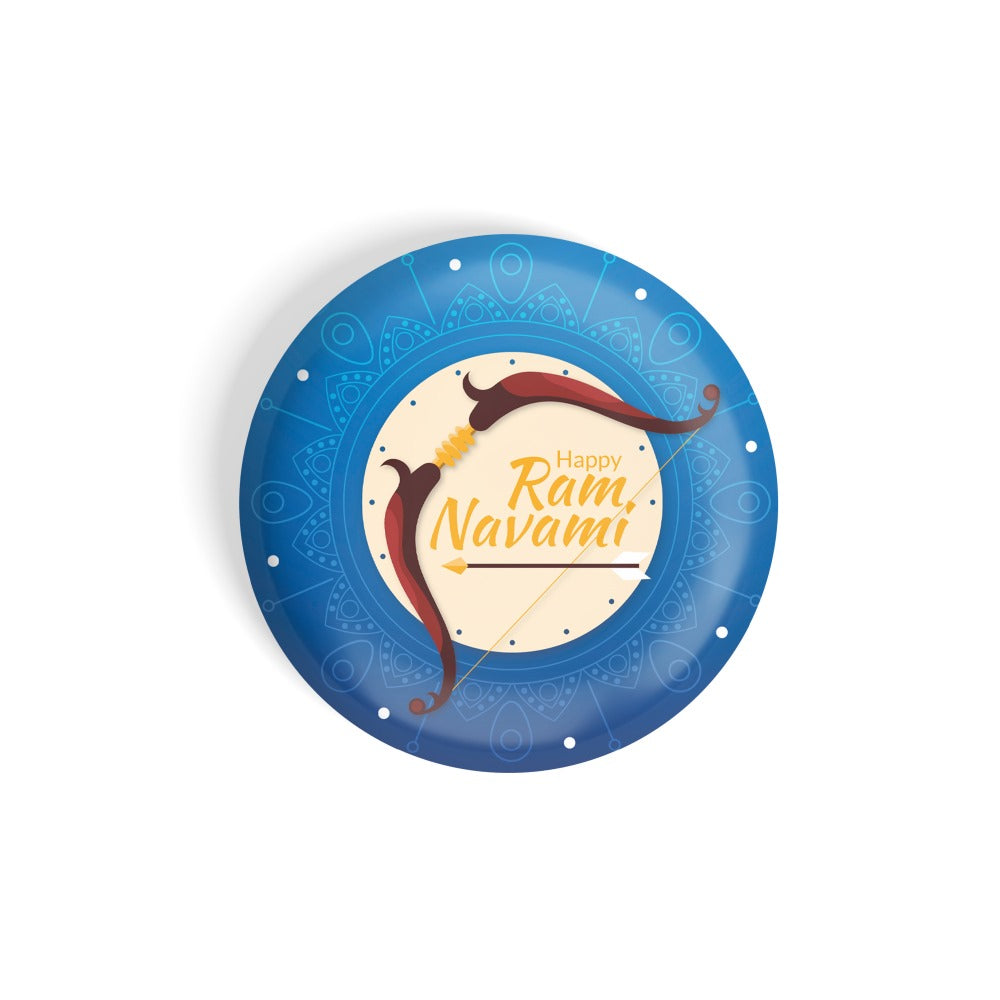 dhcrafts Round Fridge Magnet Blue Ram Navami D1 Glossy Finish Design Pack of 1 (58 mm)